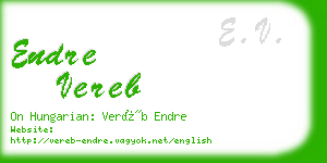 endre vereb business card
